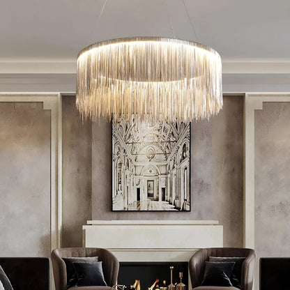 Teresa Cadena Steel Tassel Chandelier