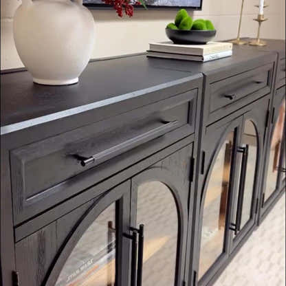 Alvar gewölbtes 64" Sideboard aus Eiche mit Schubladen (2er-Set)