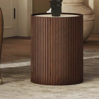 Arden Round Sintered Stone Side Table 16"W