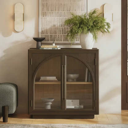 Alvar gewölbte 94,5-Zoll-Medienkonsole aus Eiche (3er-Set)