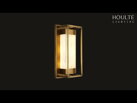 Bravura Alabaster-Wandleuchte, 40,6 cm hoch