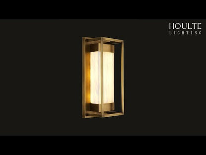 Bravura Alabaster-Wandleuchte, 40,6 cm hoch