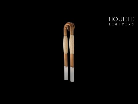 Wandleuchte aus massivem Messing mit Rosshaar, 76,2 cm hoch