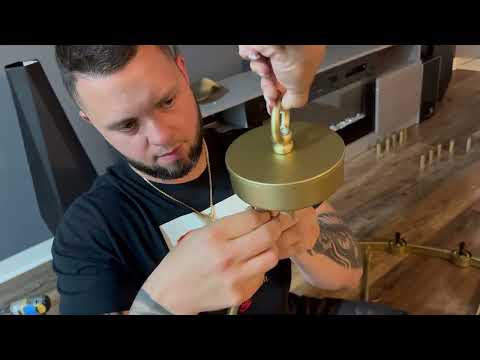 Cylora Kronleuchter mit runder Glasröhre und Kette, 122 cm