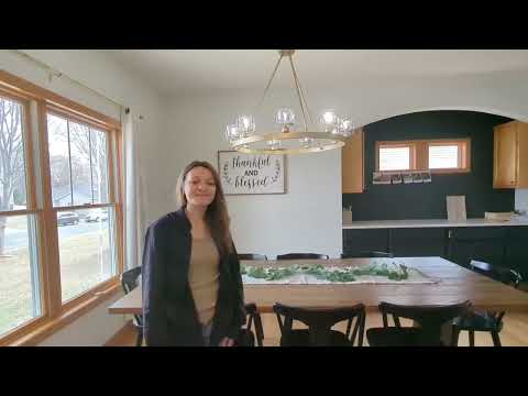 Runder Kronleuchter aus Pergamentkristall, 59" Durchmesser