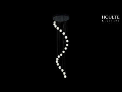 Pearl Ball Ceiling Round Chandelier 20"D