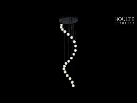 Runder Deckenleuchter mit Perlenkugeln, 50,8 cm Durchmesser