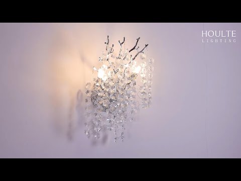 Lustre Branches Kristall-Wandleuchter, 25,4 cm breit