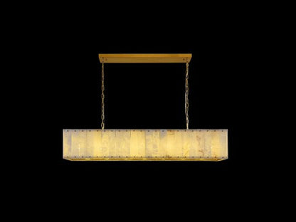 Nivislight Alabaster Rectangular Chandelier 55"