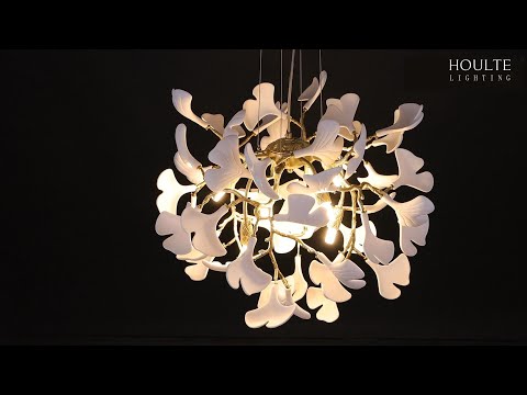 Twilight Branches Ceramic Glow Round Chandelier 23.6"D