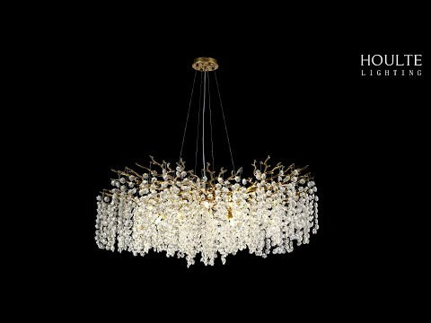 Lustre Branches Kristall-Kronleuchter, rund, für alle Räume, 76,2 cm