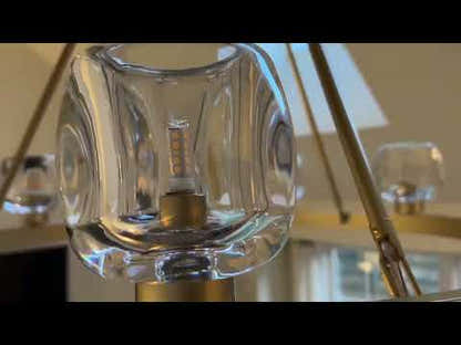 Rechteckiger Kronleuchter aus Pergament, 72 Zoll