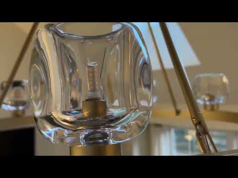 Rechteckiger Kronleuchter aus Pergament, 72 Zoll