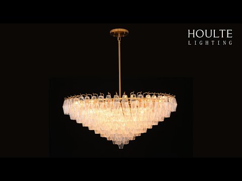 Celestial Drop Runder Kristallglas-Kronleuchter 48''D