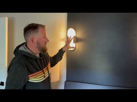 OpalEdge Alabaster-Wandleuchter, 35,4 cm hoch