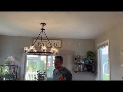 Rechteckiger Kronleuchter aus Pergament, 72 Zoll