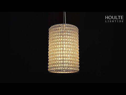 Stellar Beads Pendelleuchten, rauchfarben, klar, 30,5 cm