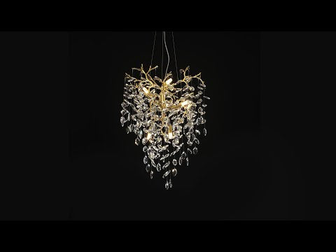 Frostleaf Crystal Grand Cascade Branches Kronleuchter 53cm D