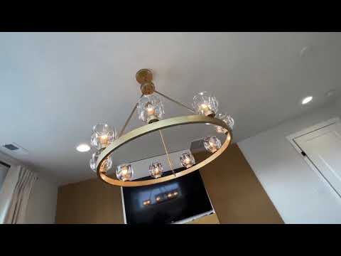 Vellum Round Chandelier 48"D