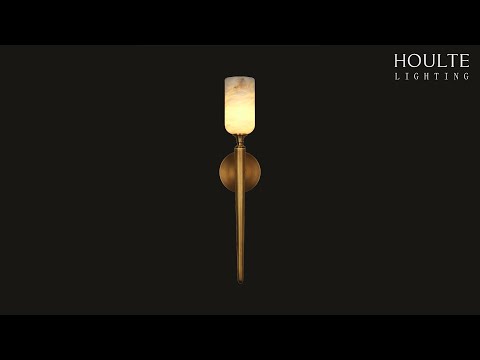 Axis Alabaster 1-flammige Wandleuchte, 55,4 cm hoch