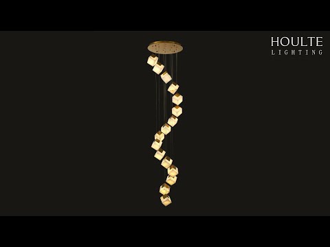 Dave Alabaster Kronleuchter für hohe Decken, 50,8 cm Durchmesser