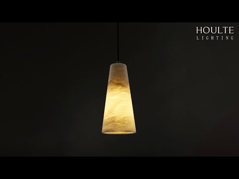 Capus konischer Alabaster-Anhänger, 25,4 cm hoch