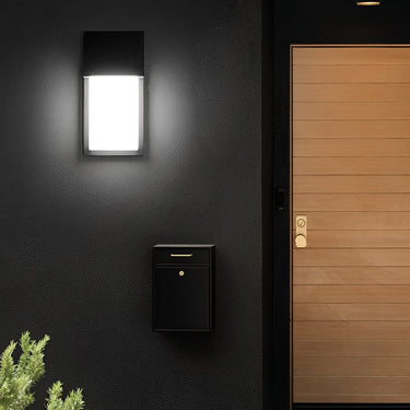 Rechteckige wasserdichte LED 10W schwarze moderne Außenwandleuchte