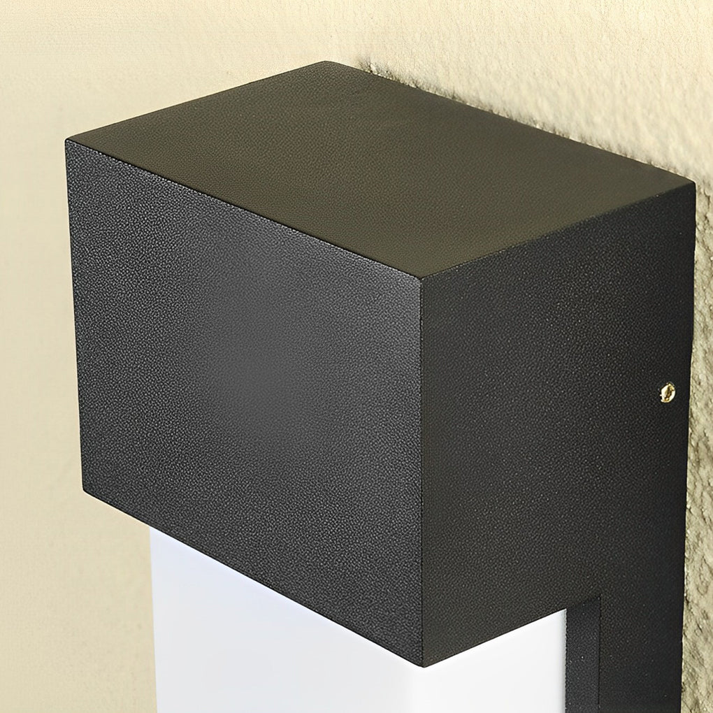 Rechteckige wasserdichte LED 10W schwarze moderne Außenwandleuchte