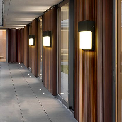 Rechteckige wasserdichte LED 10W schwarze moderne Außenwandleuchte