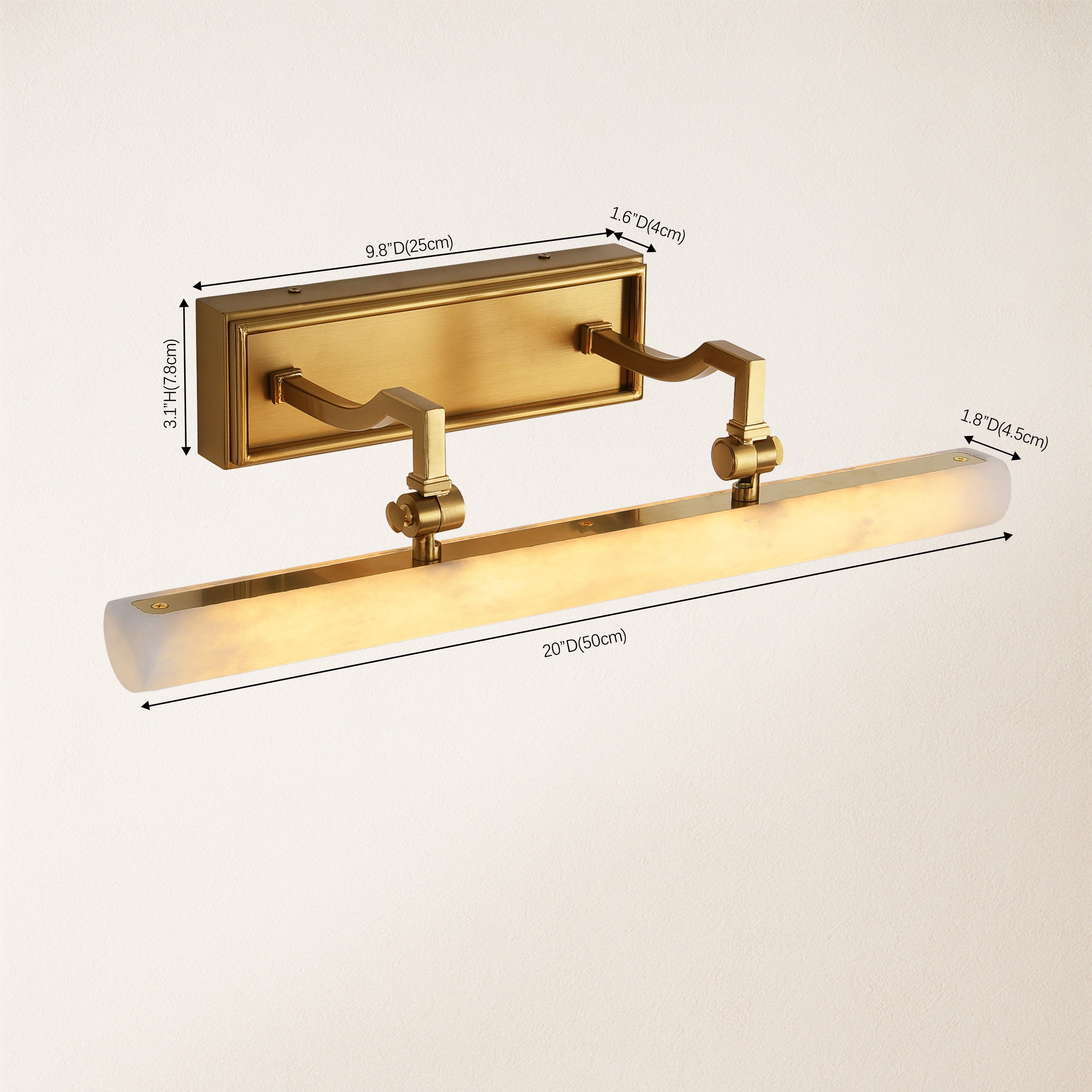 Nimbus Alabaster Bilderleuchte 20"