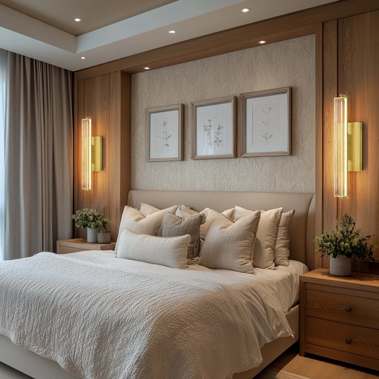 Clara Glow Crystal Double Wall Sconce 19"#Finish_Gold