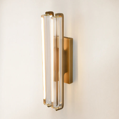 Clara Glow Kristall-Doppelwandleuchte 19"