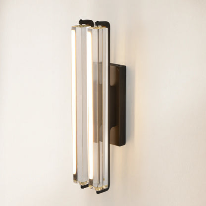 Clara Glow Kristall-Doppelwandleuchte 19"