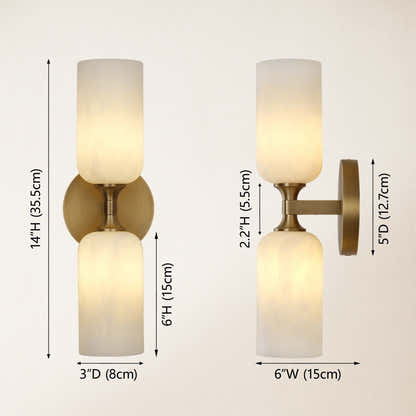 Axis Alabaster Wall Sconce 14"H
