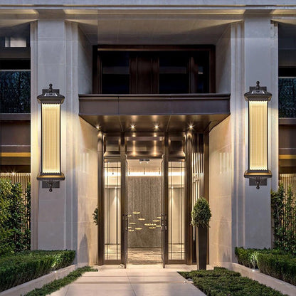 Vintage gestreiften Glas Schatten IP55 wasserdicht Retro Solar Lichter im Freien