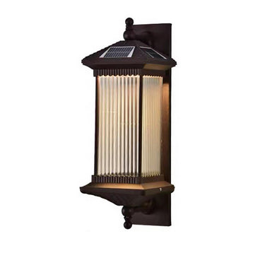 Vintage gestreiften Glas Schatten IP55 wasserdicht Retro Solar Lichter im Freien