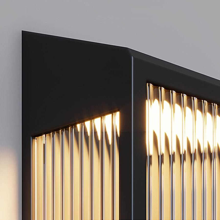 Stilvolle vertikale gerippte Acryl-LED-Wandleuchte, wasserdicht und moderne Wandbeleuchtung