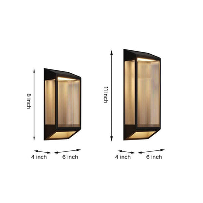 Stilvolle vertikale gerippte Acryl-LED-Wandleuchte, wasserdicht und moderne Wandbeleuchtung