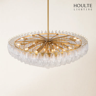 Celestial Drop Runder Kristallglas-Kronleuchter 48''D