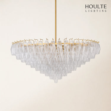 Celestial Drop Runder Kristallglas-Kronleuchter 48''D
