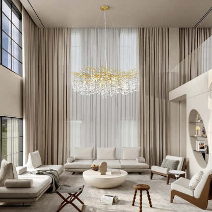 Lustre Branches Kristall-Kronleuchter, rund, für alle Räume, 40 Zoll