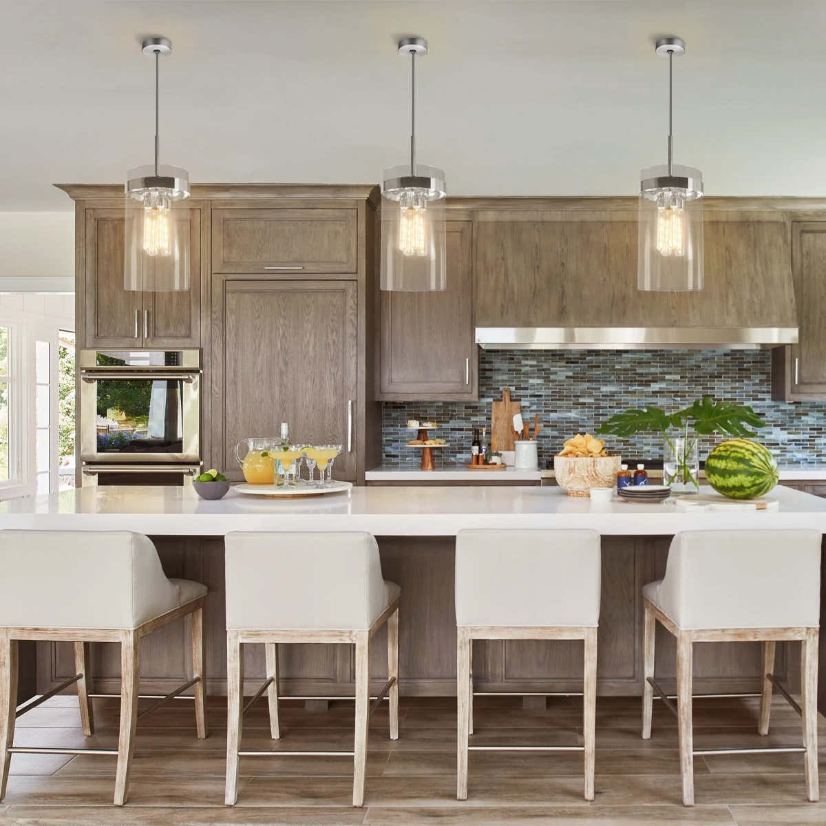 Armature Rundglas-Pendelleuchte 8" D