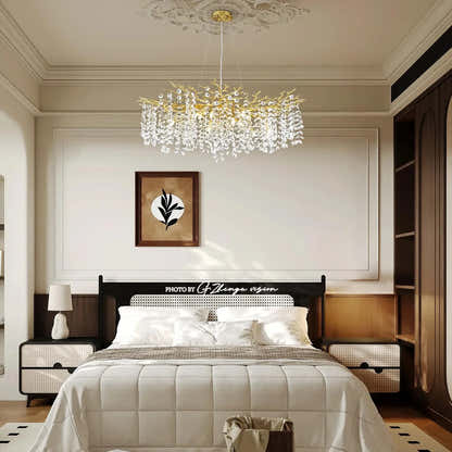 Lustre Branches Kristall-Kronleuchter, rund, für alle Räume, 40 Zoll