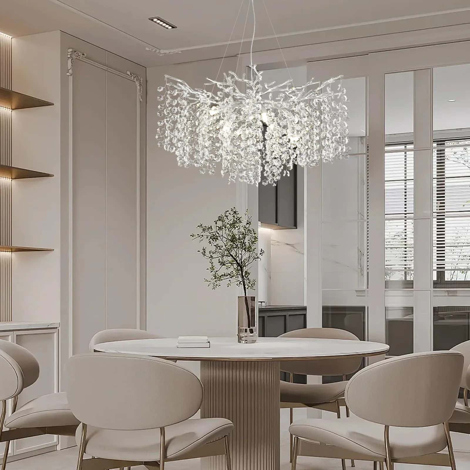 Lustre Branches Kristall-Kronleuchter, rund, für alle Räume, 76,2 cm