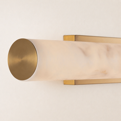 Sylvia Palladian Resin Alabaster Texture Wall Sconce 36"H