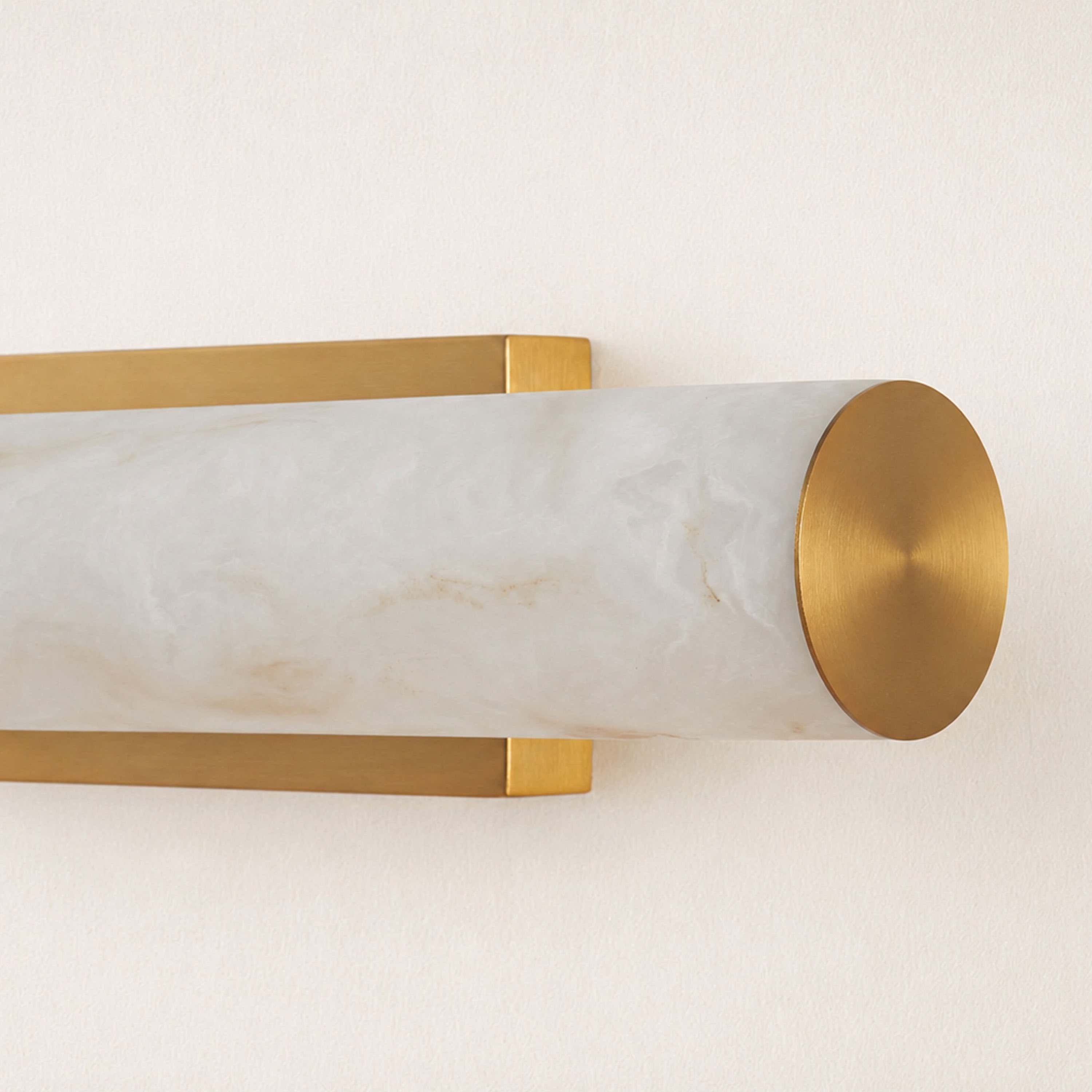 Sylvia Palladian Resin Alabaster Texture Wall Sconce 36"H