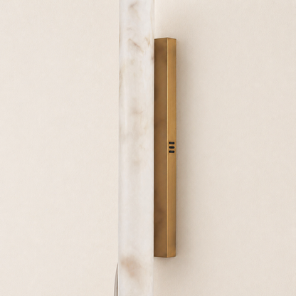 Sylvia Palladian Resin Alabaster Texture Wall Sconce 36"H