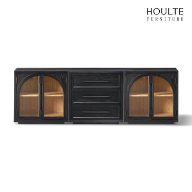 Alvar Arched 94,5″ Modulare Medienkonsole aus Eiche (3er-Set)
