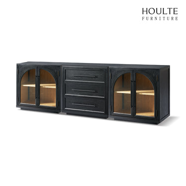 Alvar Arched 94,5″ Modulare Medienkonsole aus Eiche (3er-Set)